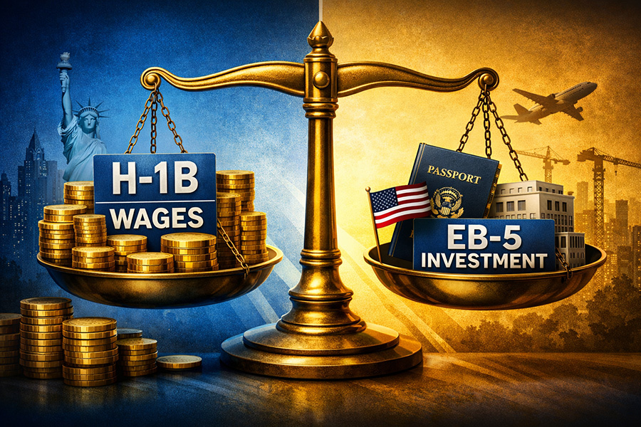 薪资加权的 H-1B 抽签:它会把更多专业人士推向 EB-5 吗?